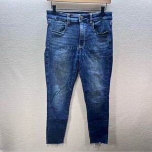 American Eagle High Rise Jegging Crop Jeans Womens 6 Stretch Blue Denim 3088‎